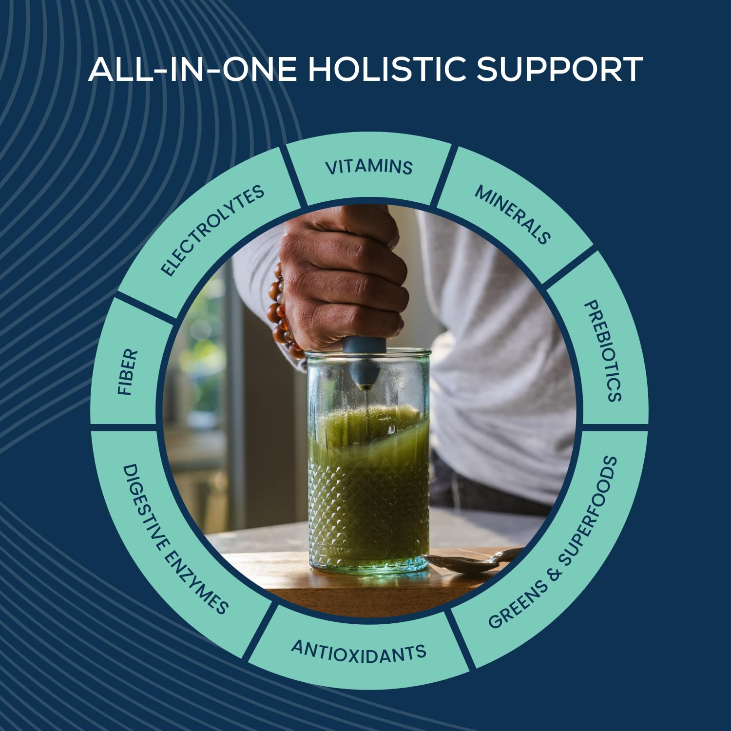 Bondi Pure Spirulina Supplement powder in a bowl