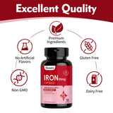 Bonuanci Iron Supplement 65mg capsules in hand