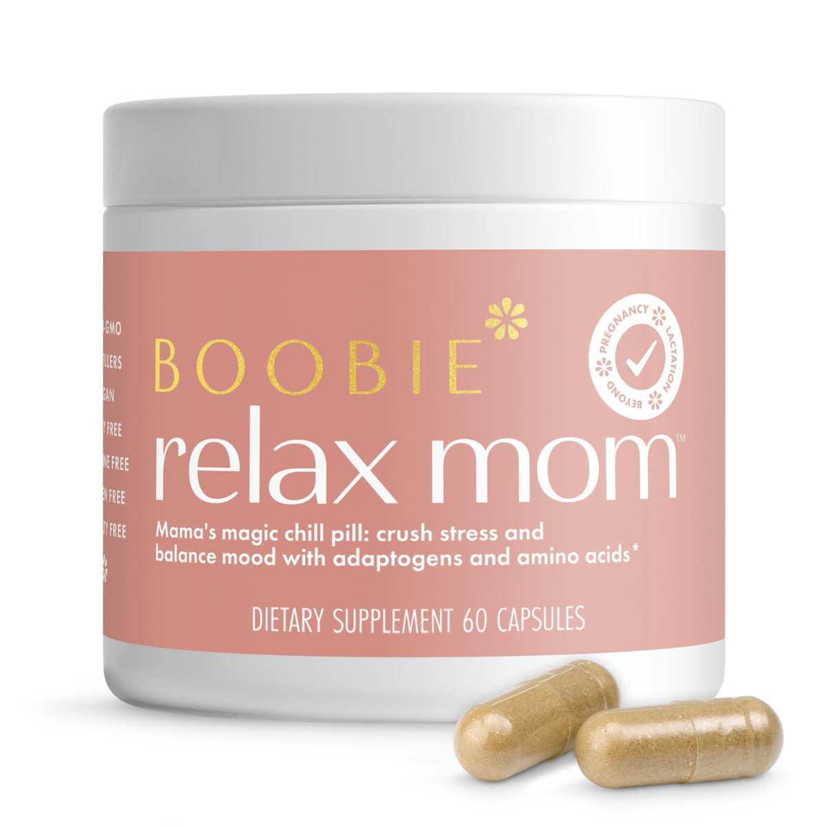Boobie Brands daily wellness Mom Supplement 60 Capsules front view