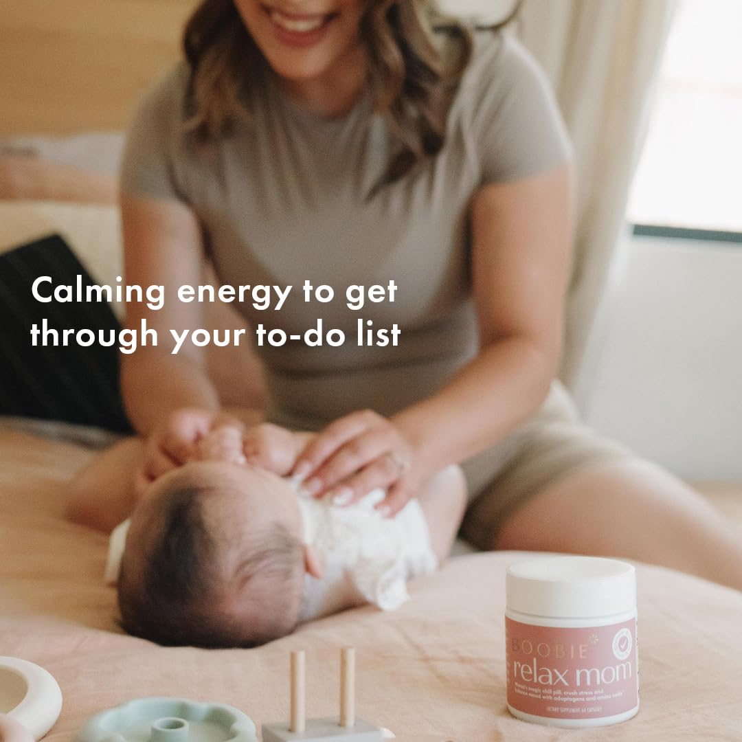Boobie Brands daily wellness Mom Supplement on a kitchen counter
