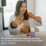 Boobie Brands Lactation Support Gummies lifestyle scene with mother and baby
