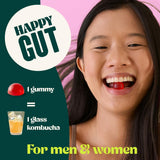BoochBod Probiotic Kombucha Gummies with fresh fruits