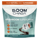 BOOM Chaga Chaga Mushroom Liquid Concentrate front view with packets