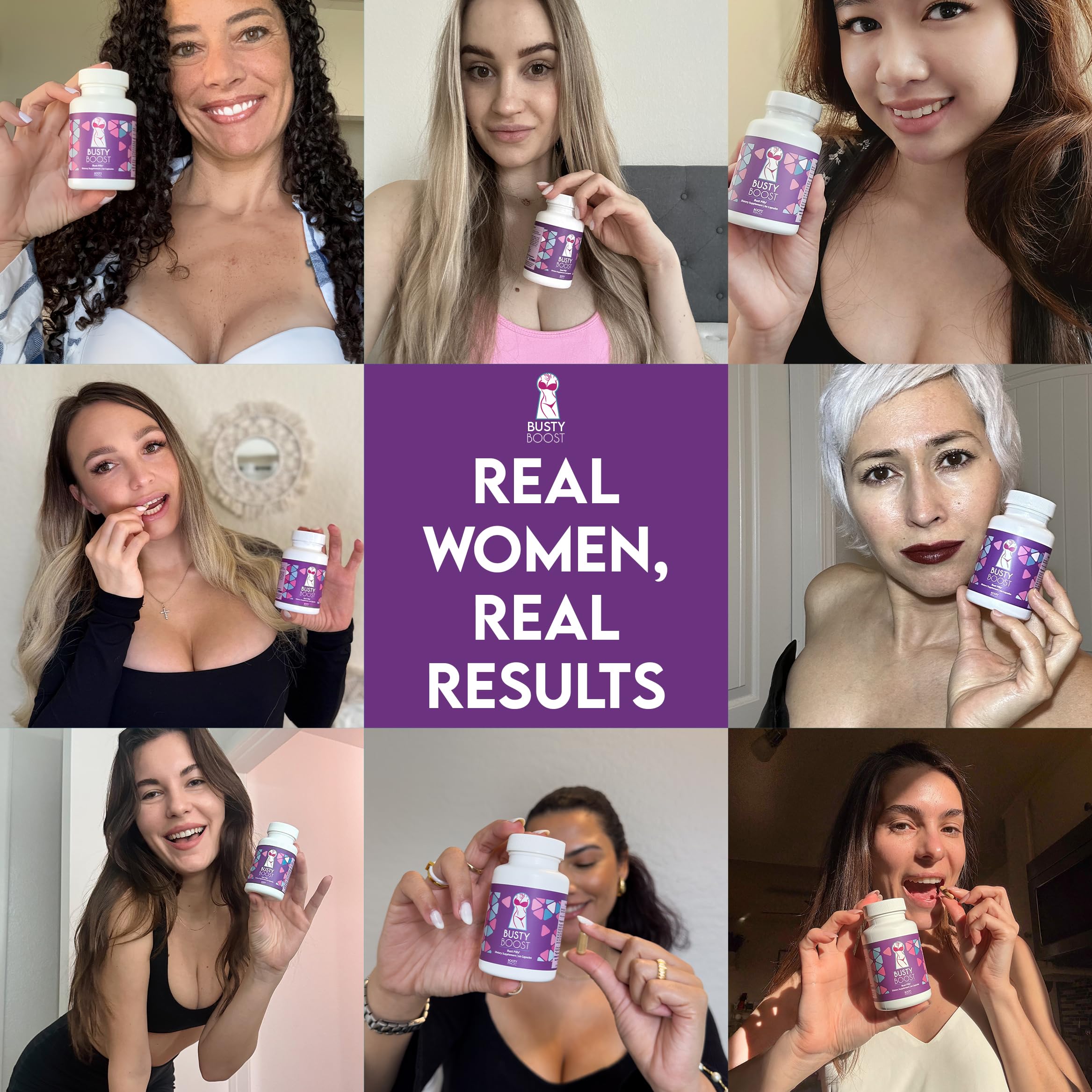Booty Magic Breast support Pills displayed with other health supplements