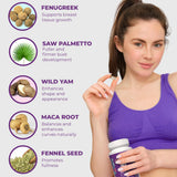 Booty Magic Breast support Pills packaging with nutritional information
