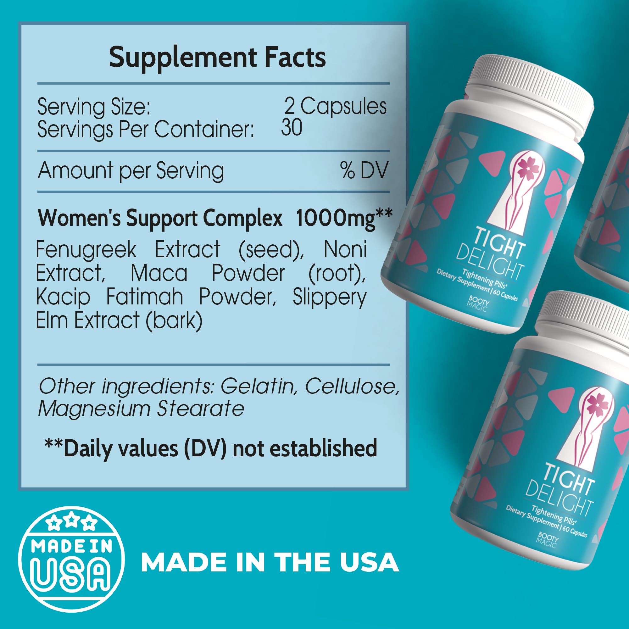 Booty Magic Feminine Wellness Capsules close-up of the capsule