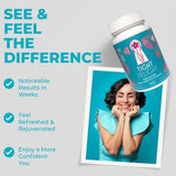 Booty Magic Feminine Wellness Capsules displayed with yoni pearls