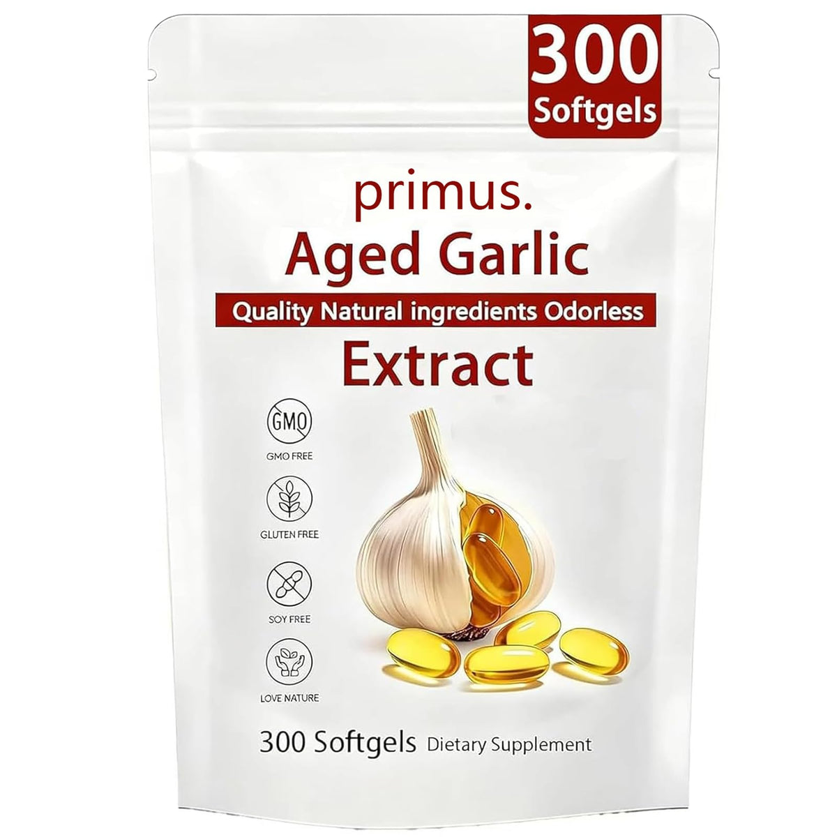 Boranel Garlic Soft Capsules 300 count front view