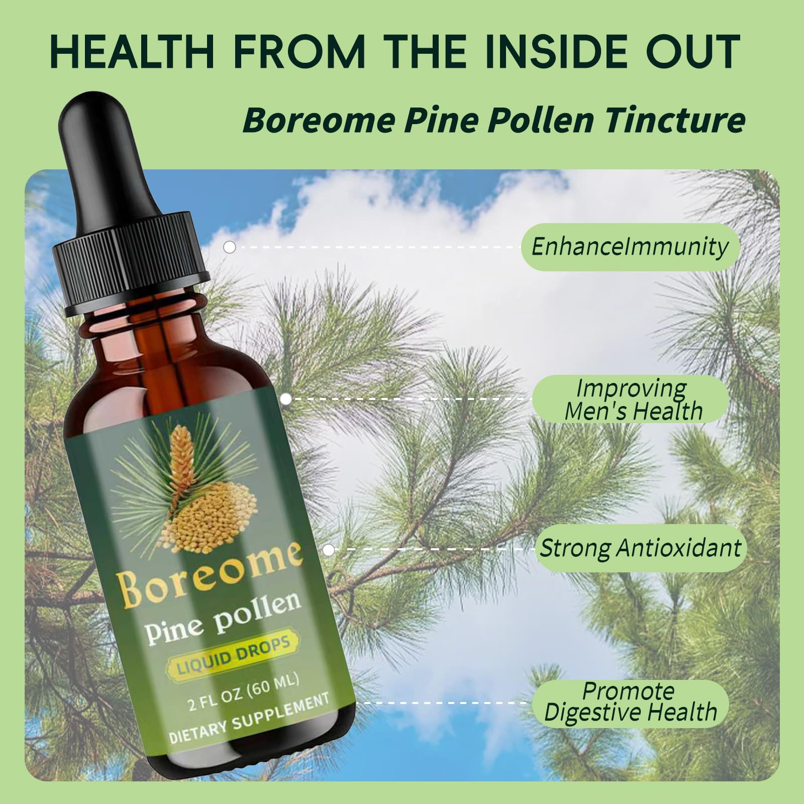 Boreome Pine Pollen Tincture lifestyle scene