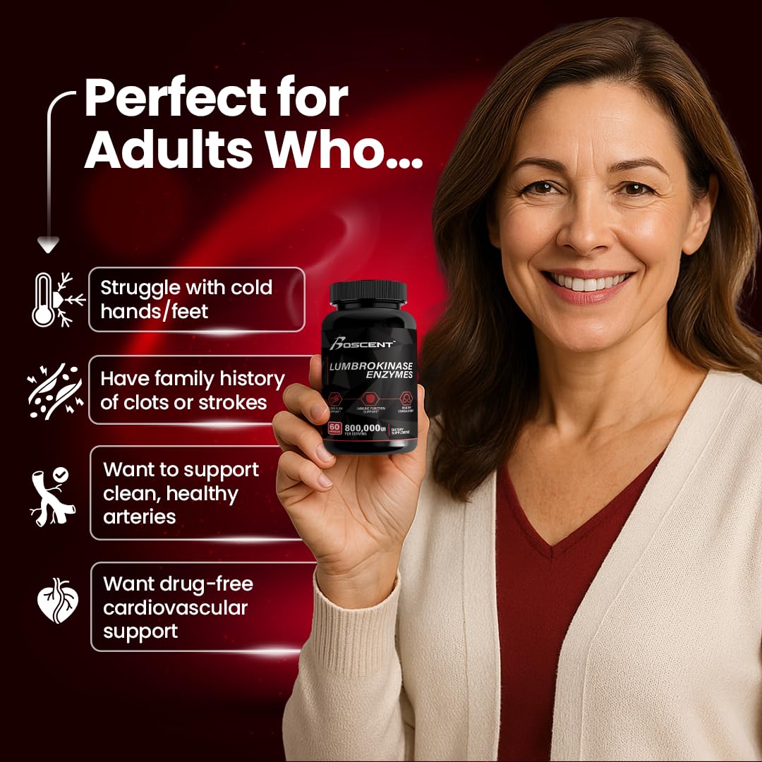 BOSCENT Lumbrokinase Multi-Enzyme Supplement 40mg dosage information