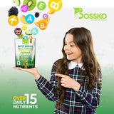 BOSSKO Blended Vitamin & Mineral Supplement side view showing ingredients