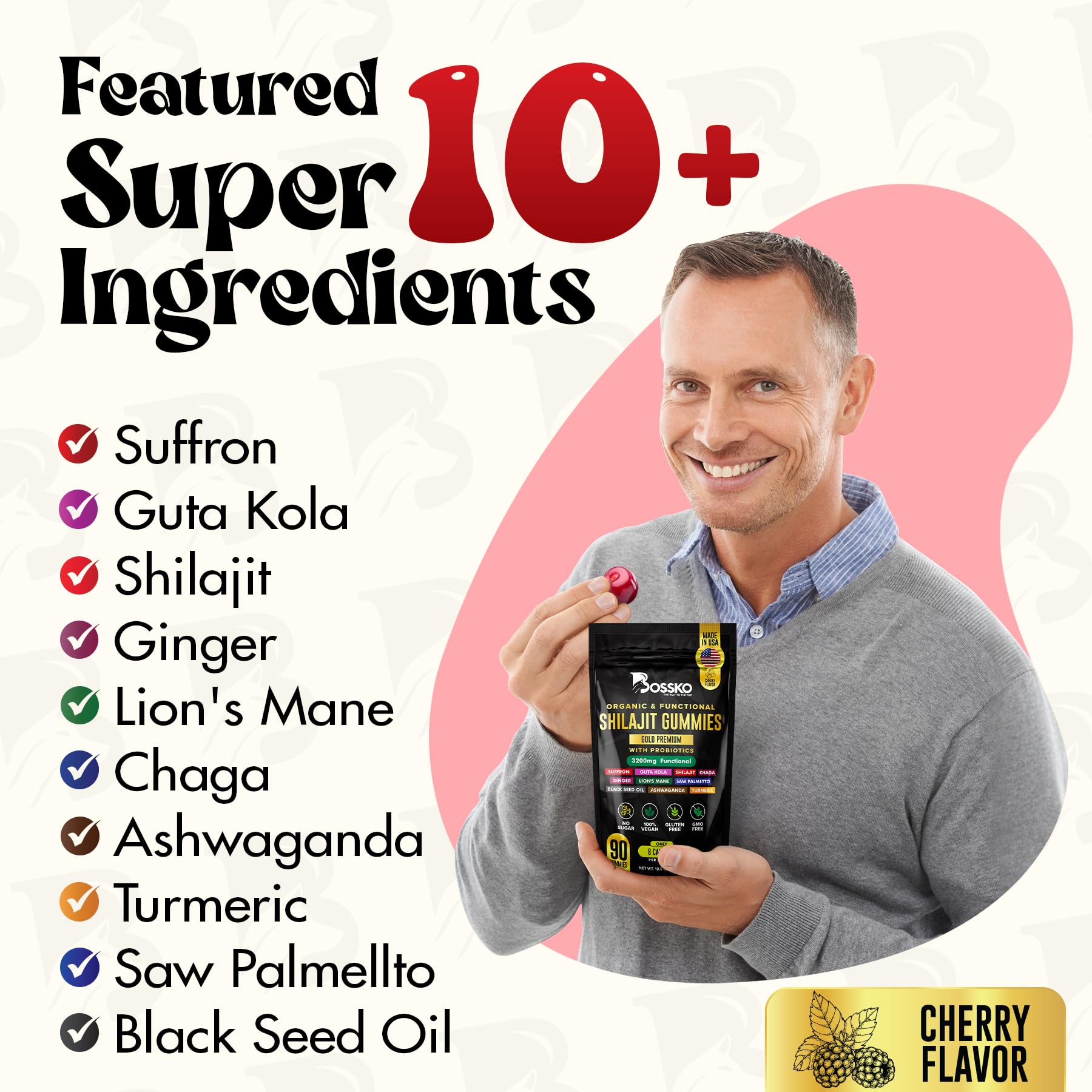 BOSSKO Shilajit Gummies nutritional information