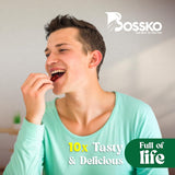 BOSSKO Shilajit Gummies with a measuring spoon