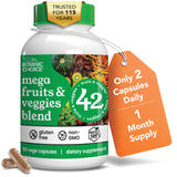 Botanic Choice Fruit & Vegetable Supplement front view with 42 capsules