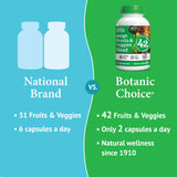 Botanic Choice Fruit & Vegetable Supplement showing dosage instructions
