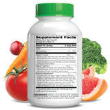 Botanic Choice Fruit & Vegetable Supplement side view showing capsule details