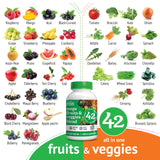 Botanic Choice Fruit & Vegetable Supplement with a measuring spoon for dosage
