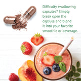 Botanic Choice Fruit & Vegetable Supplement with a vibrant fruit and vegetable background