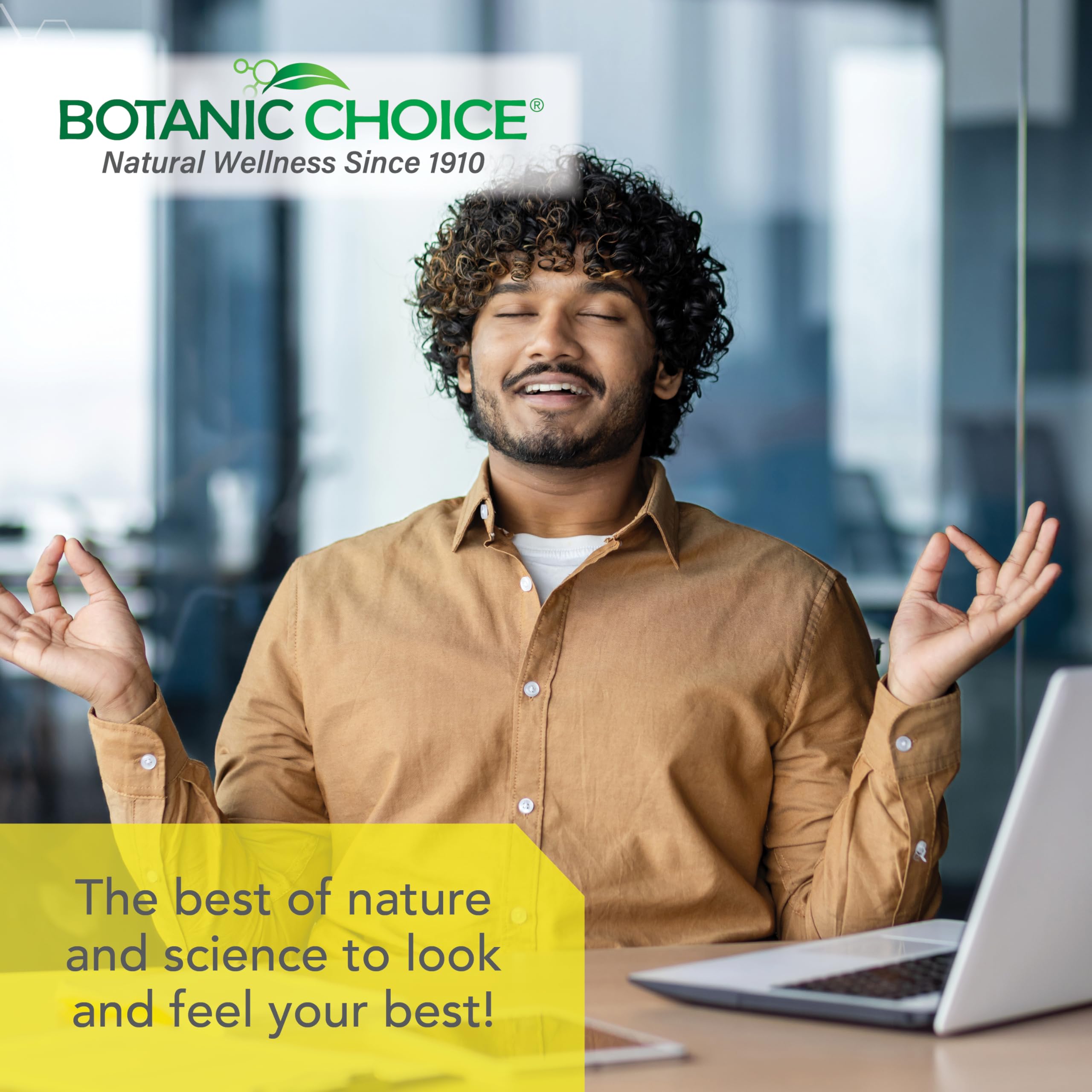 Botanic Choice Lemon Balm Liquid Extract on a wooden table
