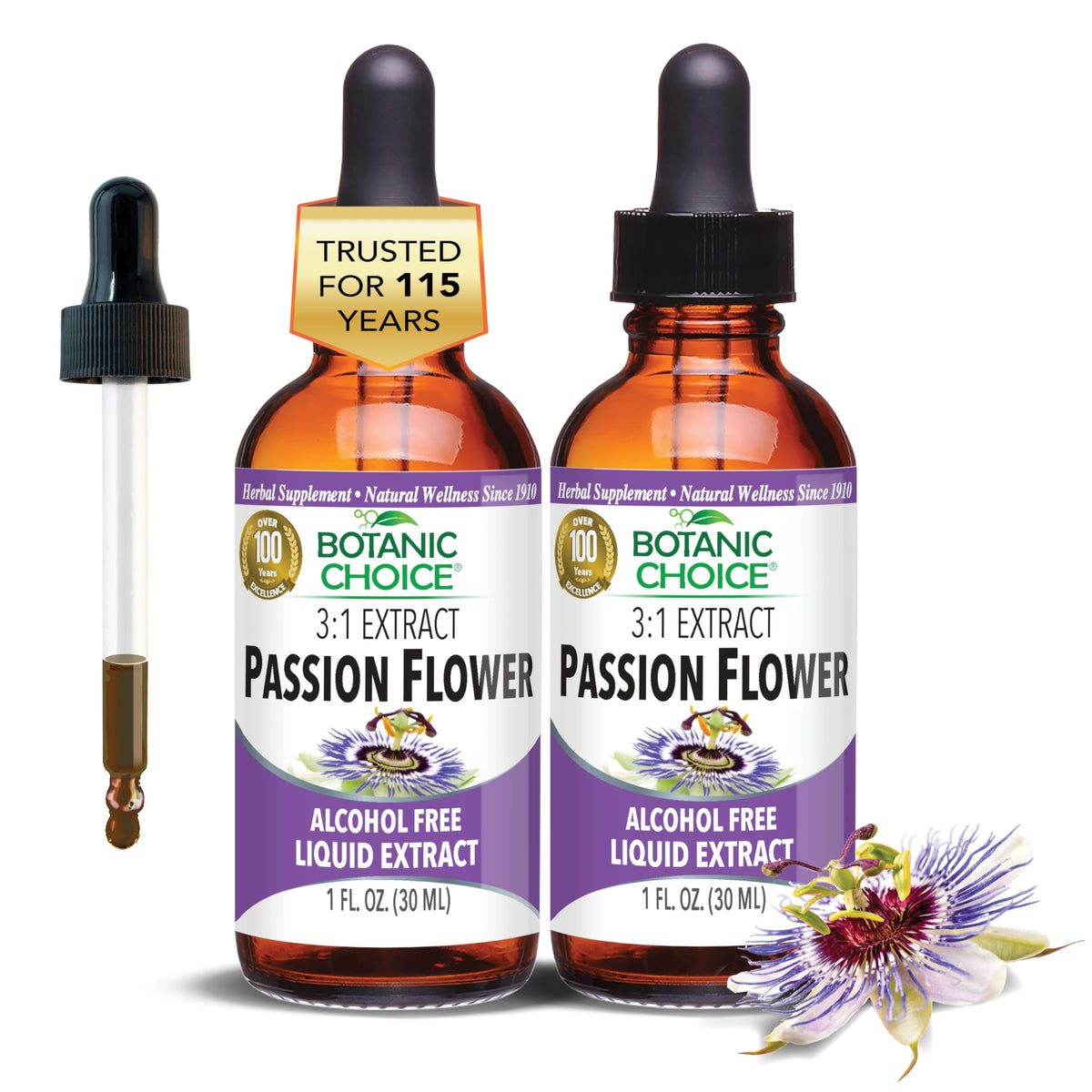 Botanic Choice Passion Flower Liquid Extract bottle front view