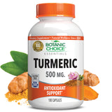 Botanic Choice Turmeric Curcumin Capsules 500mg front view