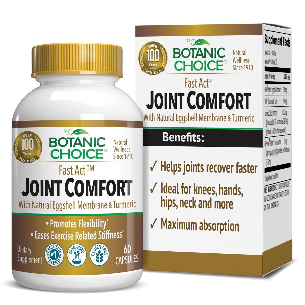 Botanic Choice Turmeric Joint Support Supplement front view