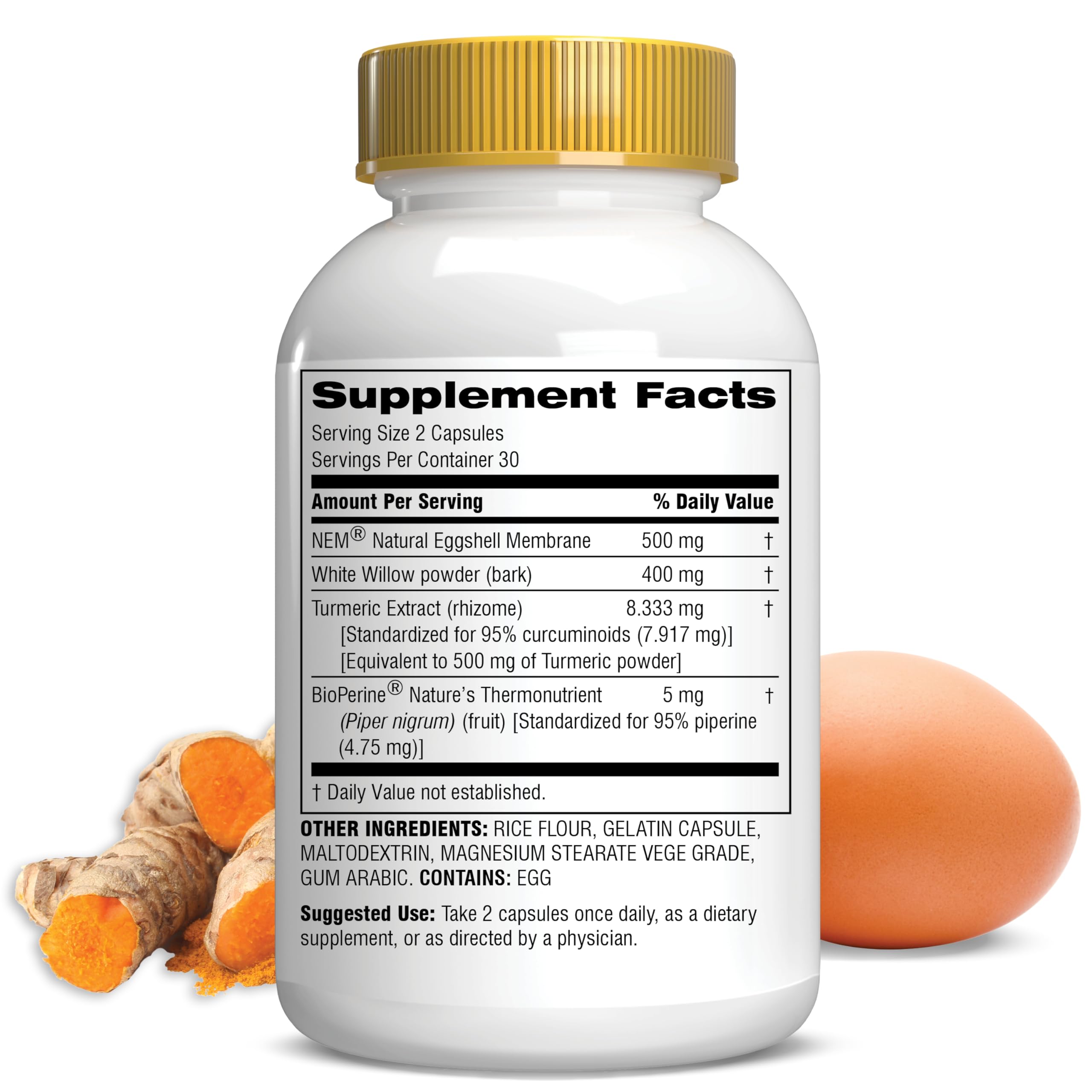 Botanic Choice Turmeric Joint Support Supplement side view