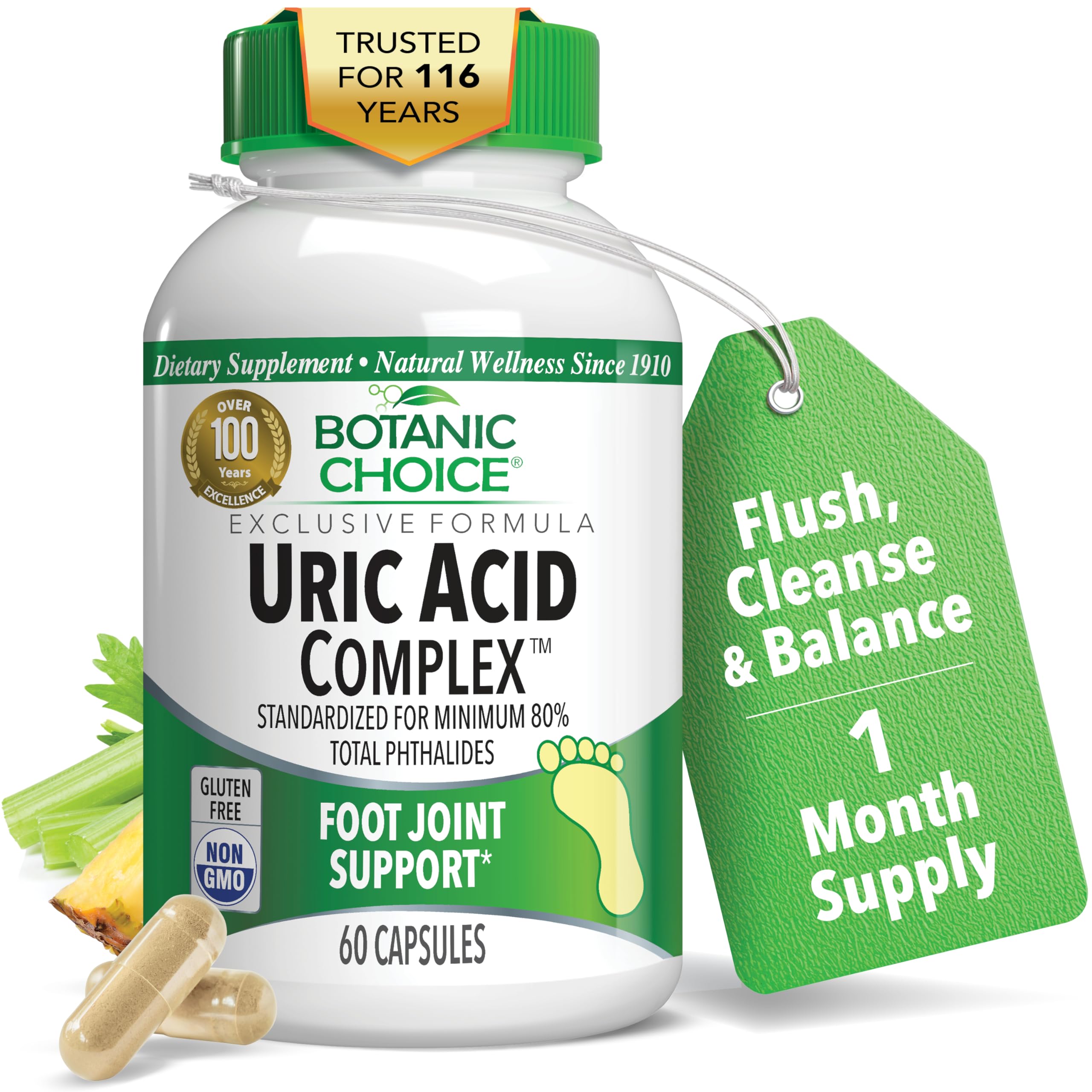 Botanic Choice Uric Acid Support Capsules front view