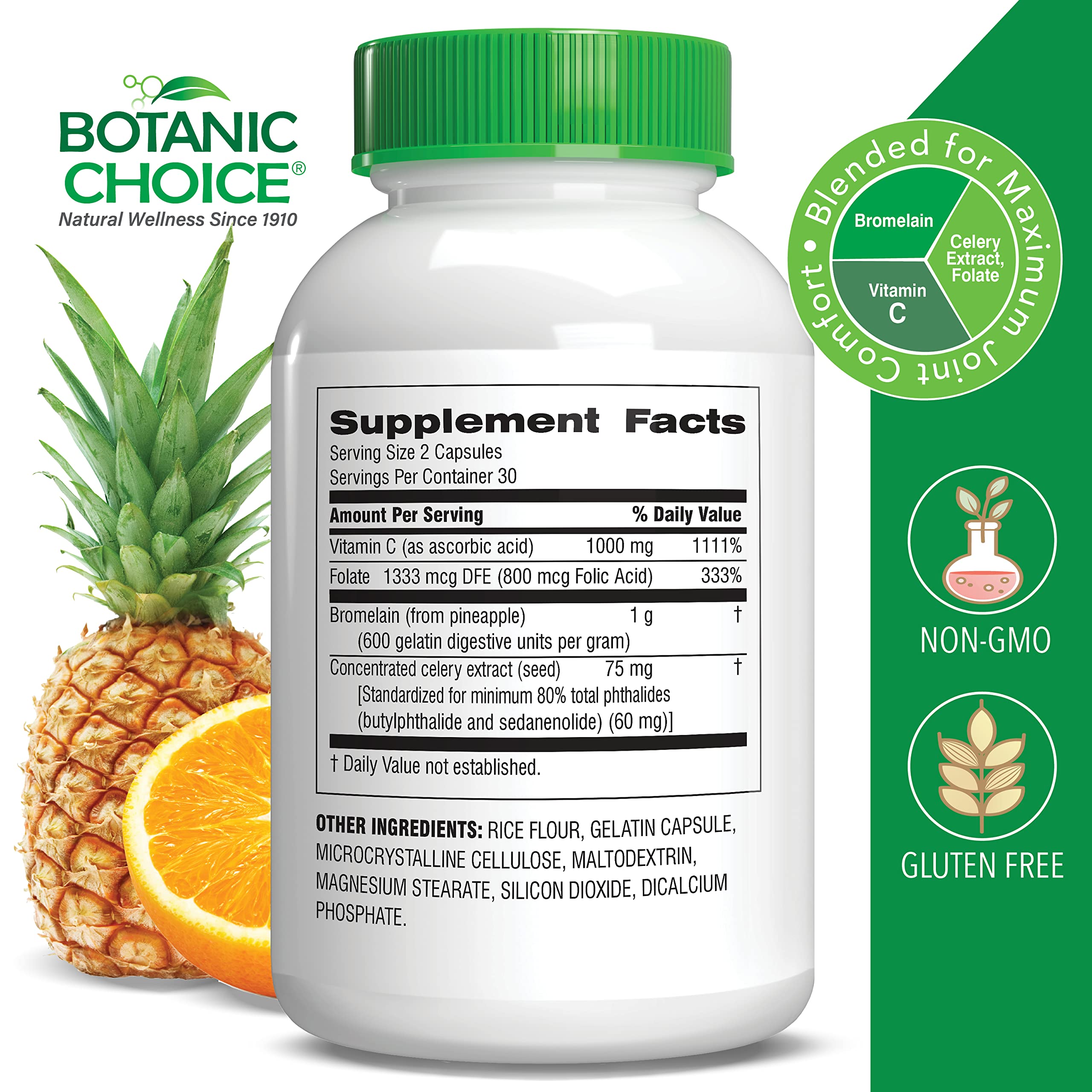 Botanic Choice Uric Acid Support Capsules side view