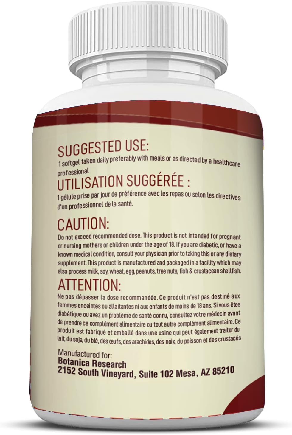 Botanica Research Phosphatidylcholine Supplement 420mg capsule close-up