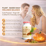 Botanique Heaven Pumpkin Seed Oil 3600mg softgel capsules in a hand