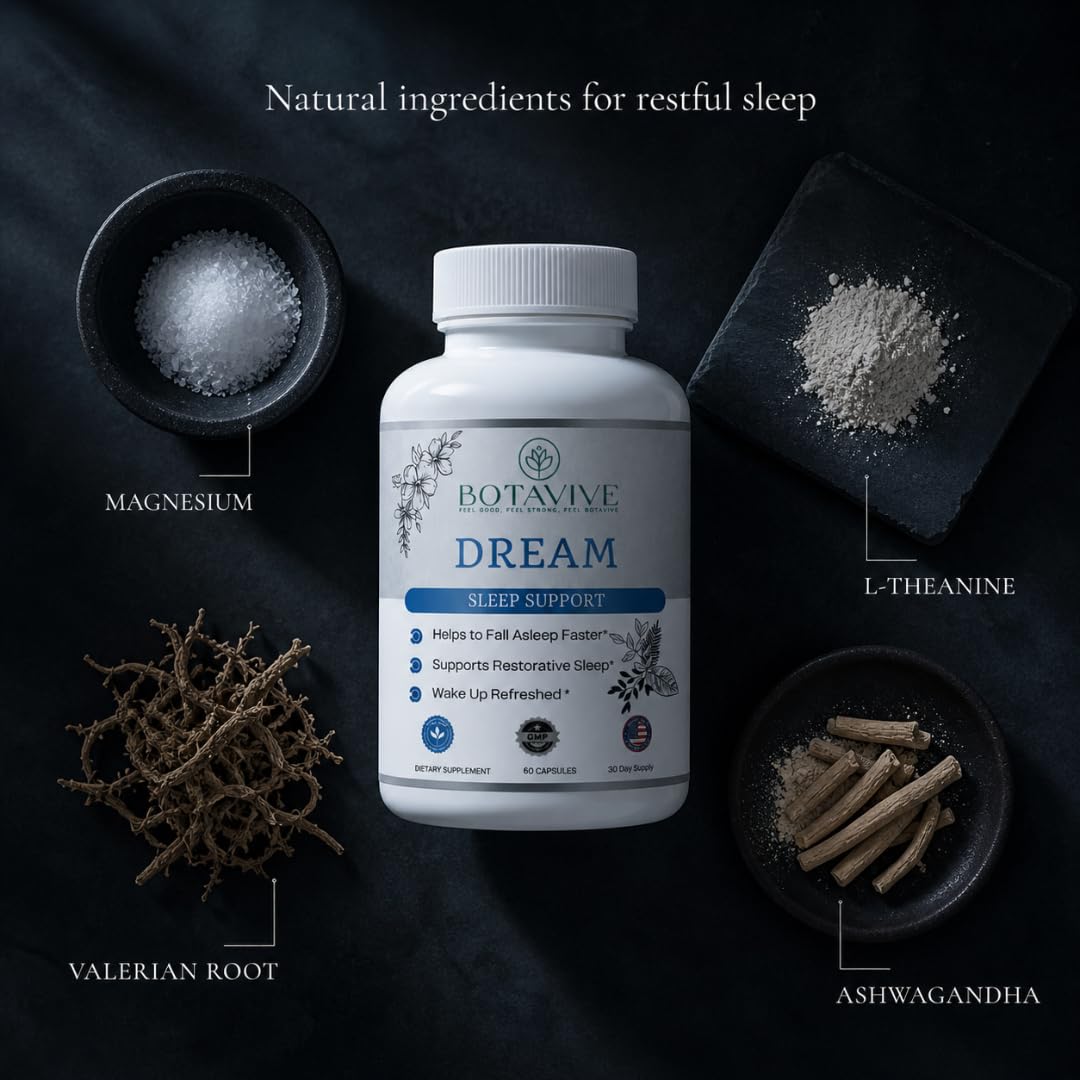 BOTAVIVE Dream Sleep Aid 60 Capsules bottle with capsules