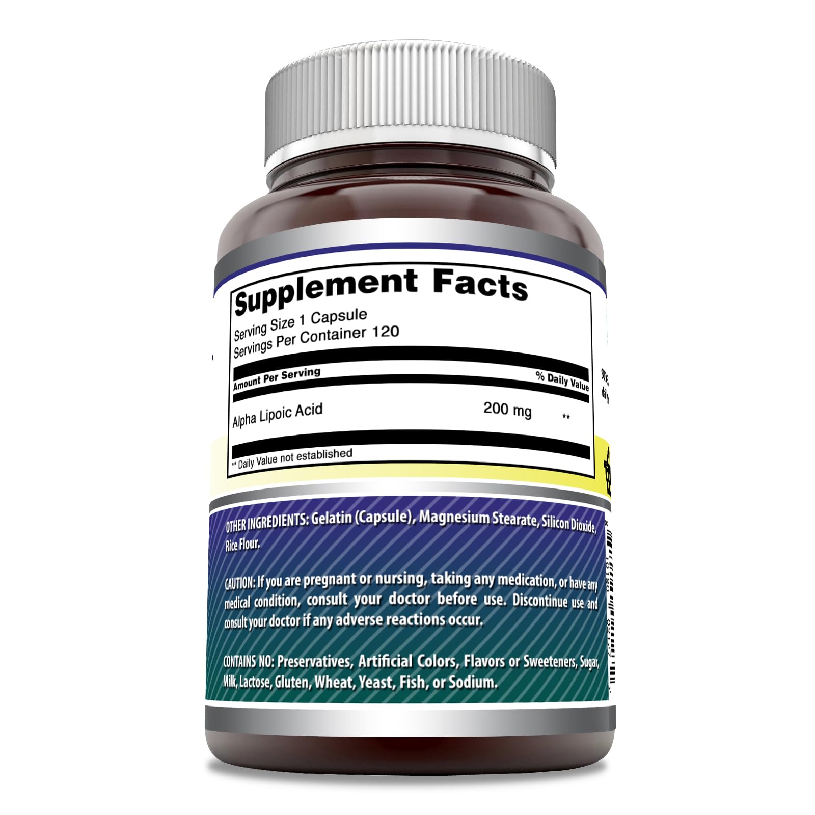 Bottle of Amazing Nutrition Alpha Lipoic Acid Capsules