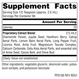 Bottle of Calm Child Herbal Syrup with label details