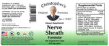 Bottle of Christopher's Nerve Sheath Formula showing capsule details