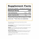 Bottle of Integrative Therapeutics Acetyl L-Carnitine capsules with label