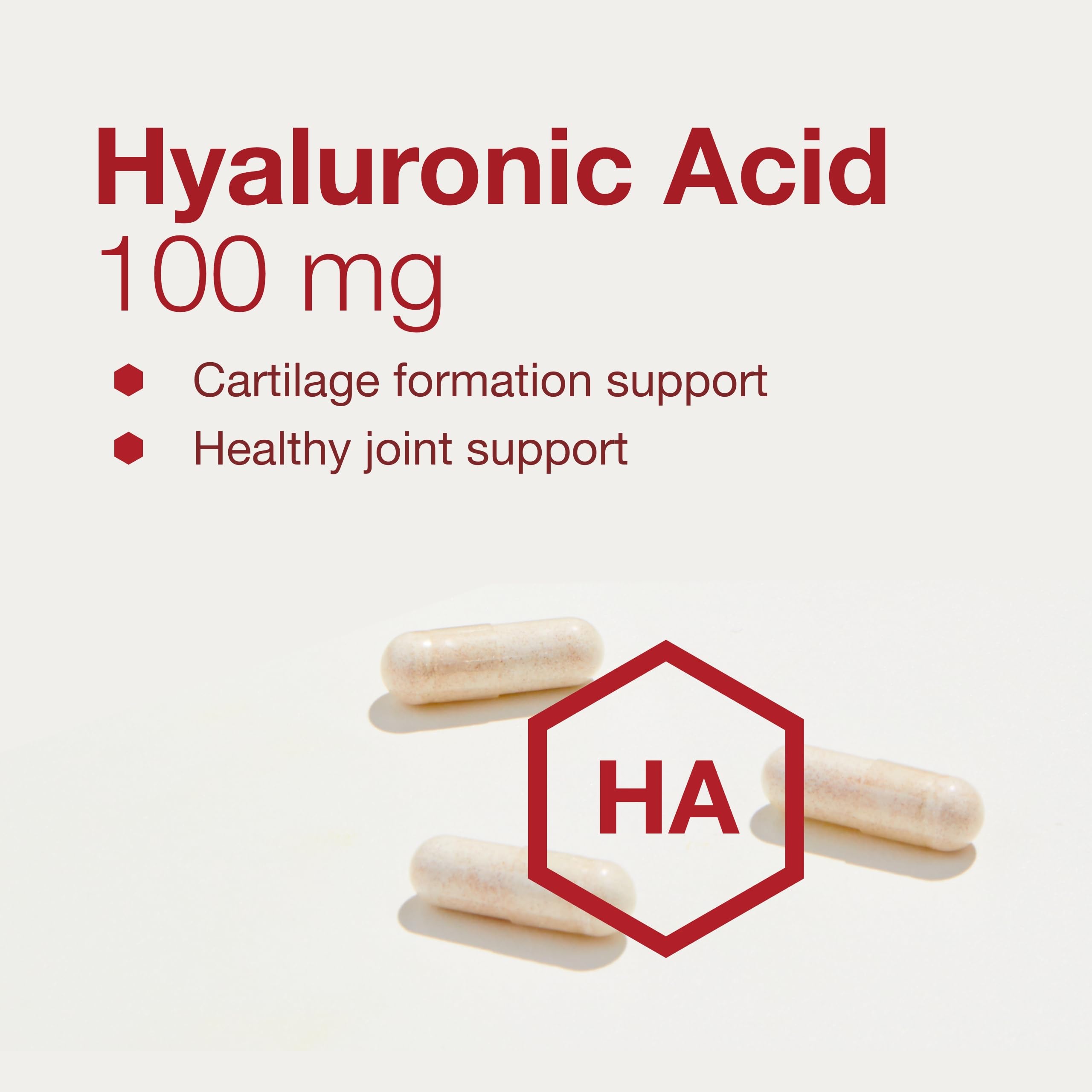 Bottle of PROTOCOL FOR LIFE BALANCE Hyaluronic Acid Capsules on a table