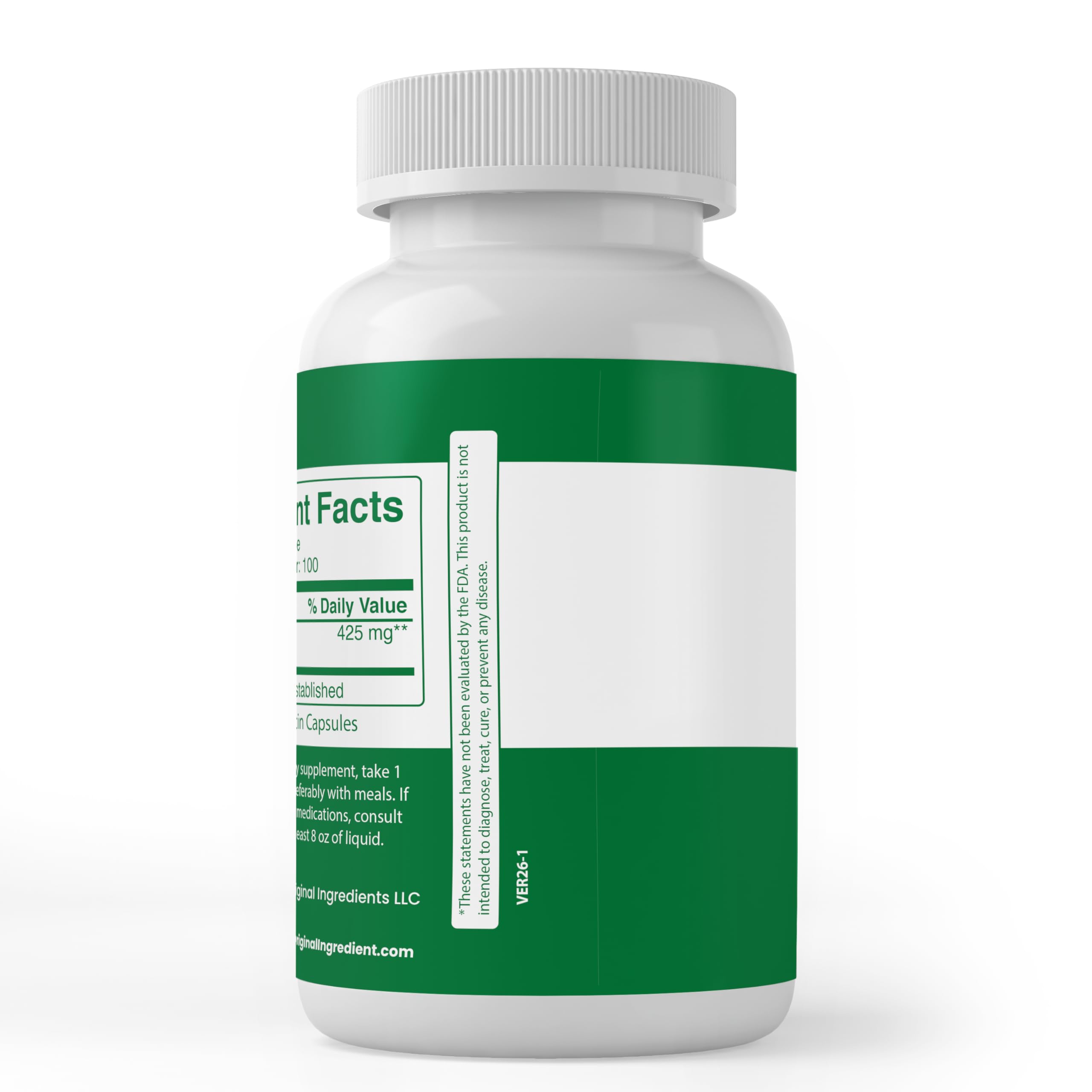 Bottle of PURE ORIGINAL INGREDIENTS Horsetail Capsules with label