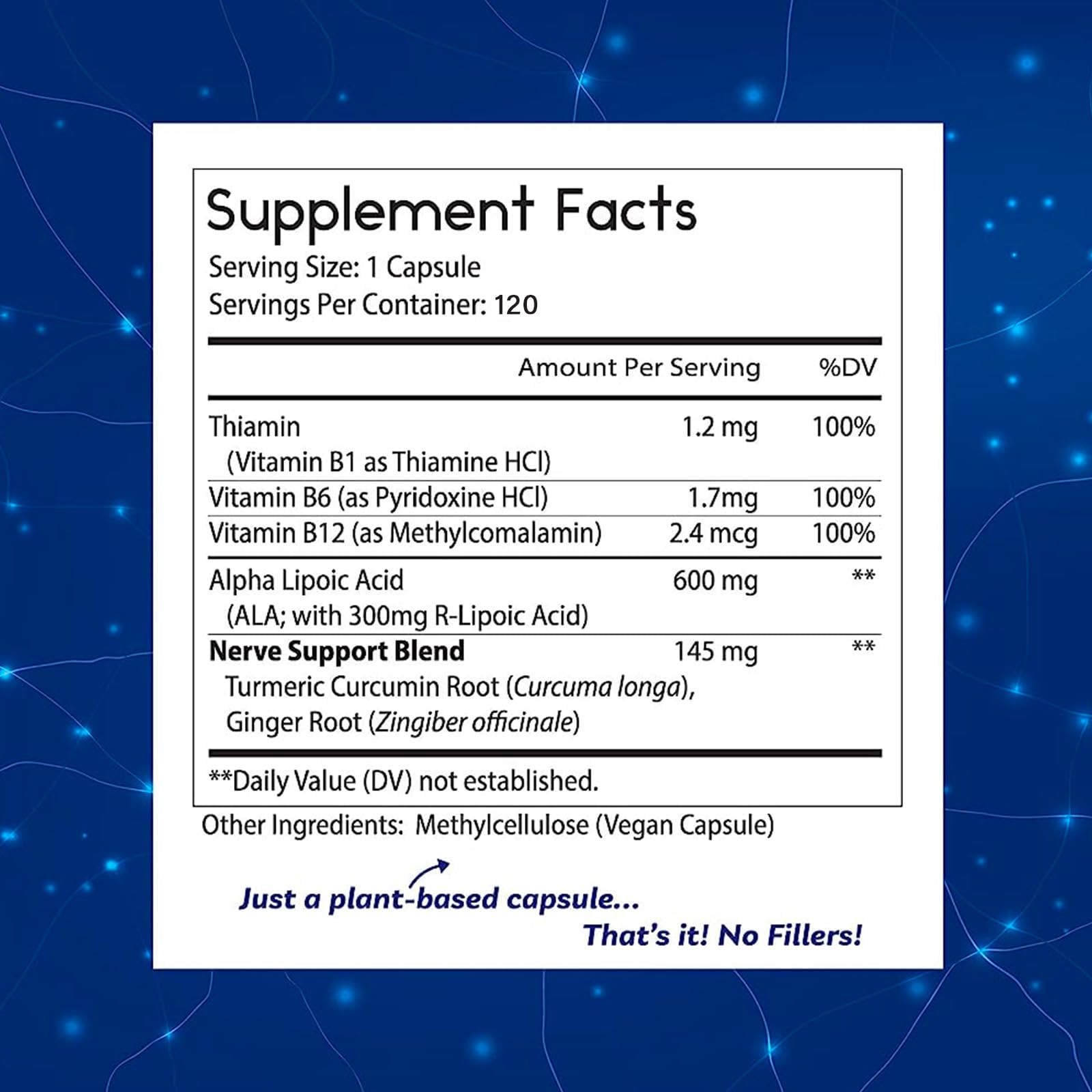 Bottle of Thomas' all-natural Remedies Alpha Lipoic Acid 600mg capsules with label