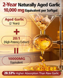 Bottle of WBSQL Aged Garlic Extract Softgels side view