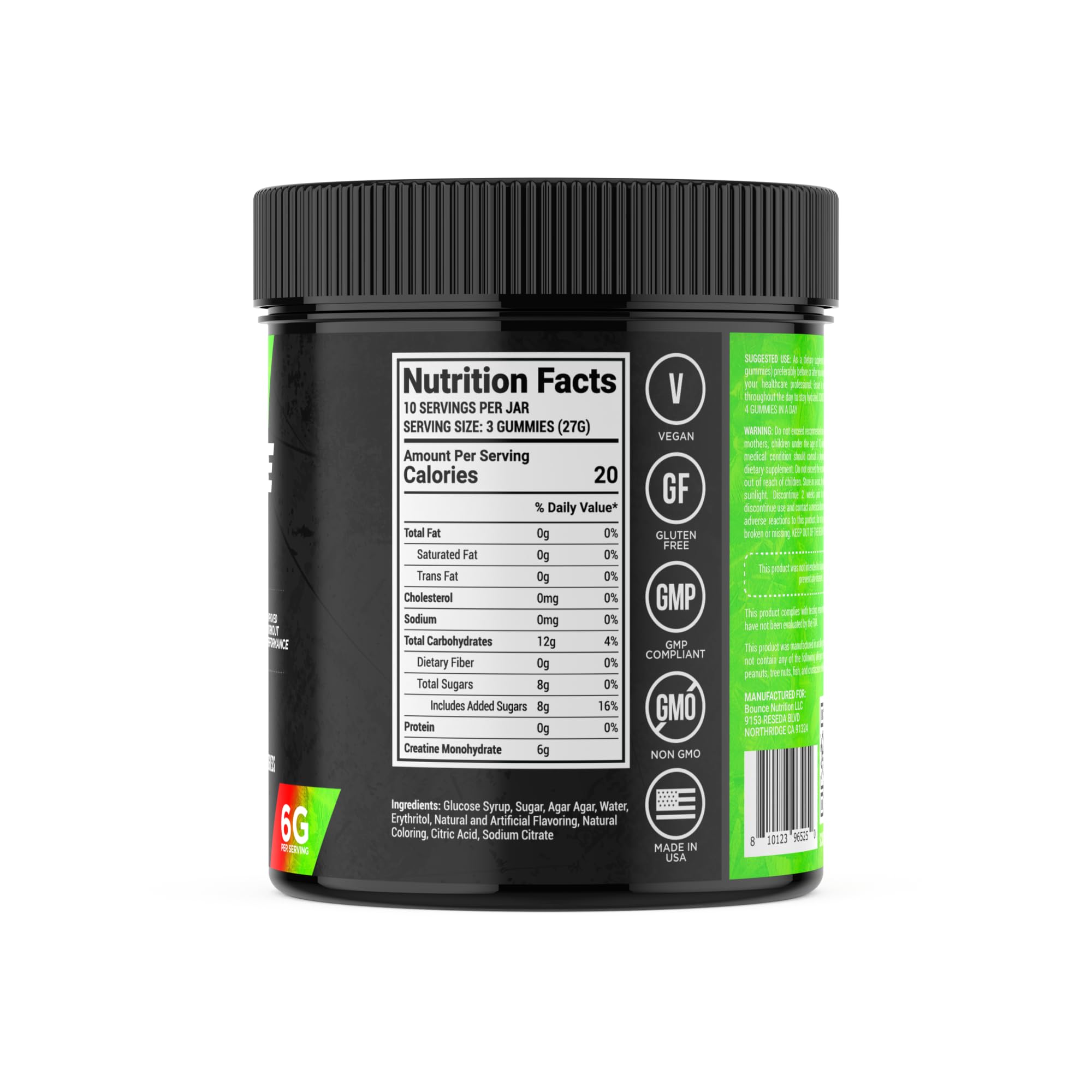 Bounce Pro Creatine Gummies close-up of gummies