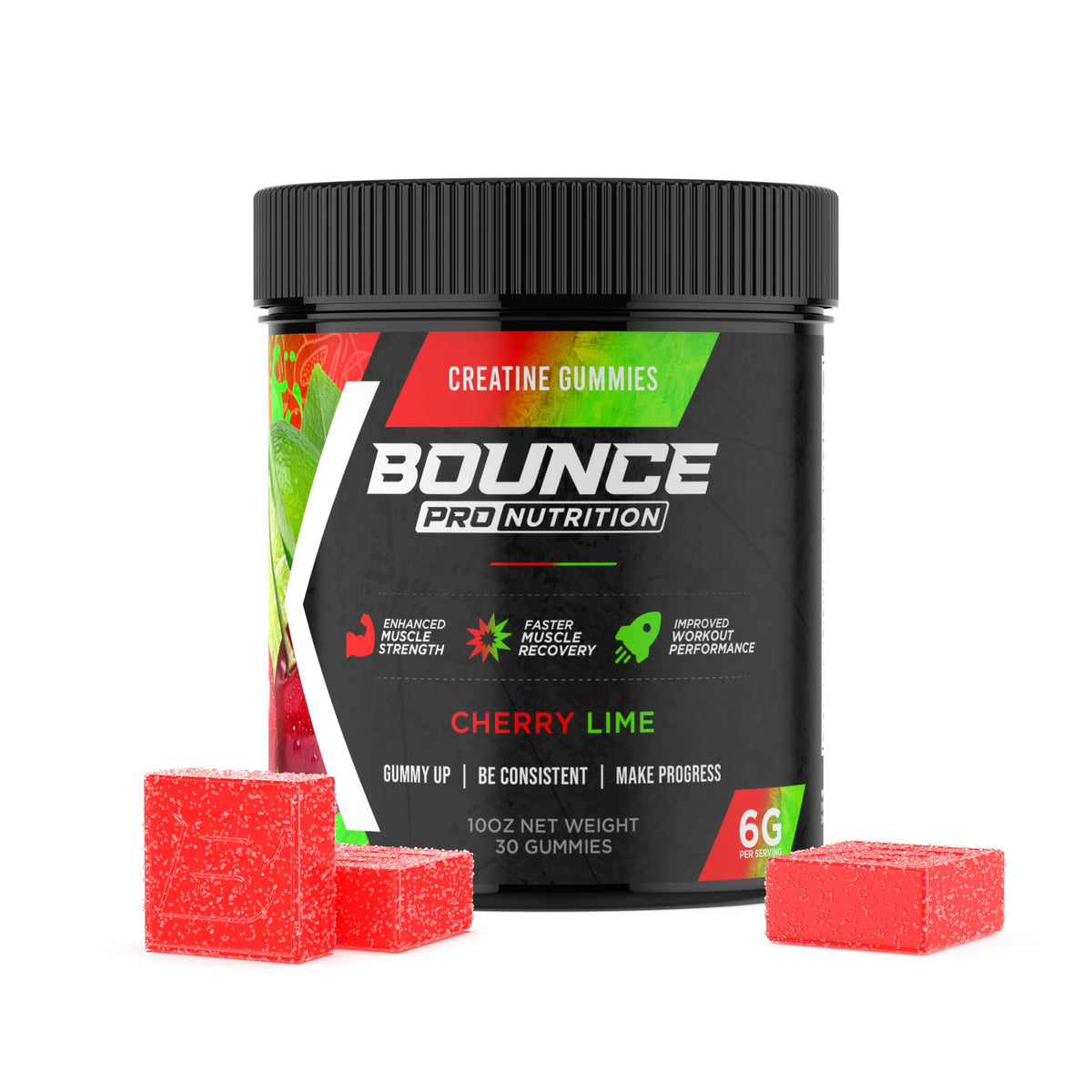 Bounce Pro Creatine Gummies front view packaging