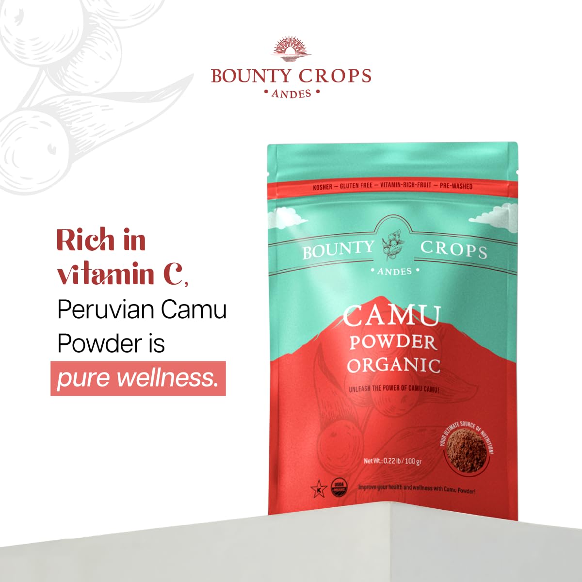 Bounty Crops Blended Vitamin & Mineral Supplement 100g back view