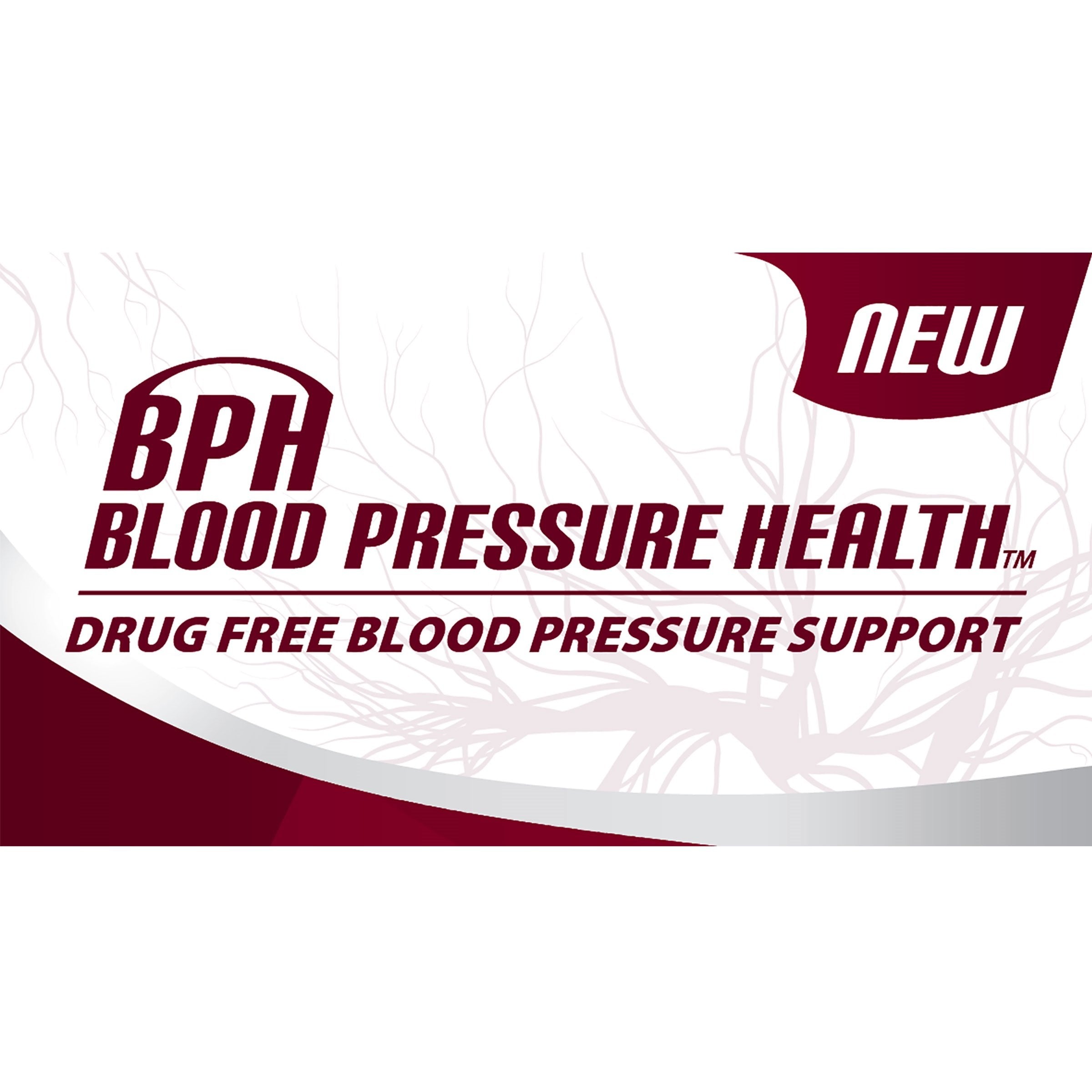 BPH Blood Pressure Health supplement back view packaging