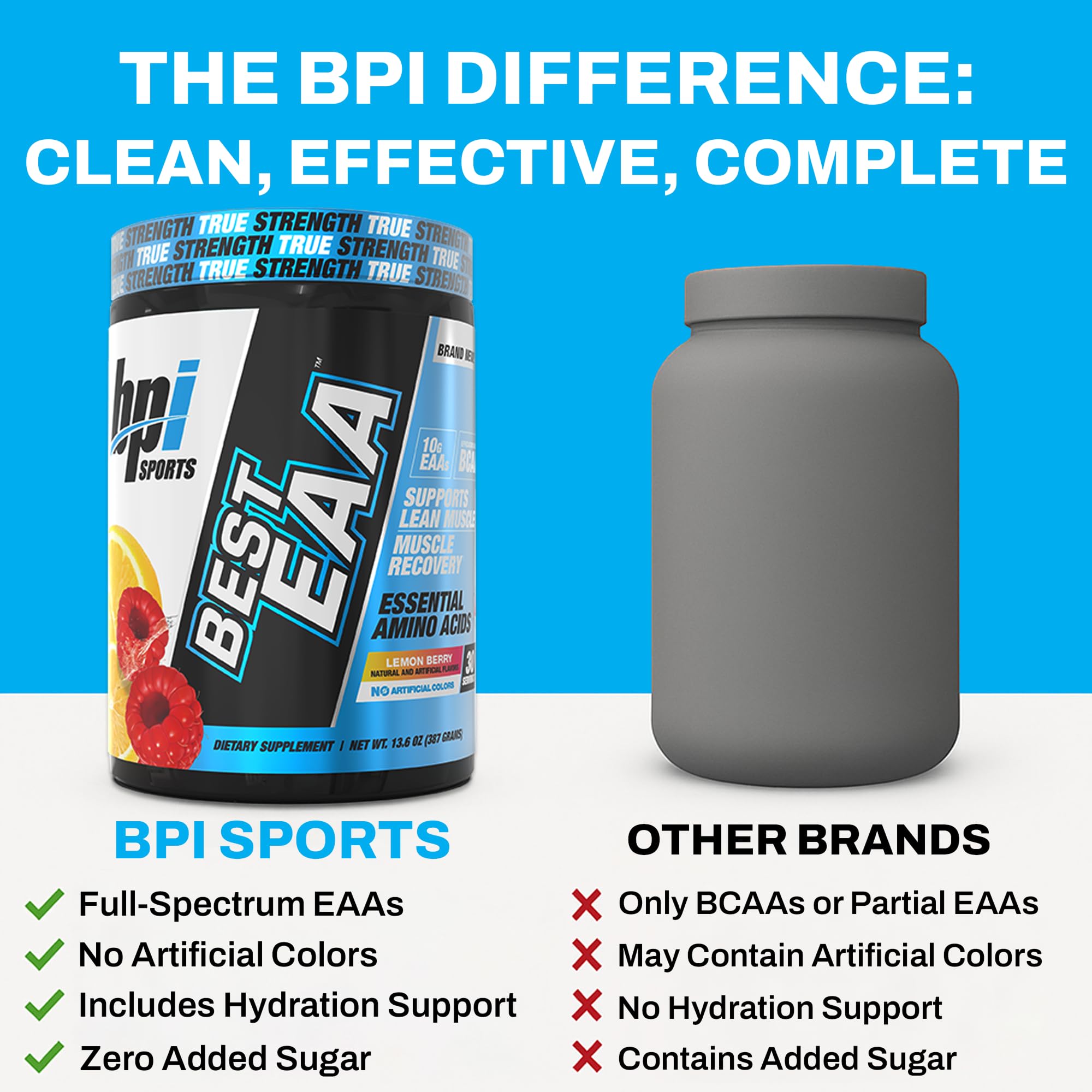 BPI Sports Amino Acid Powder 386g with coconut water and electrolytes