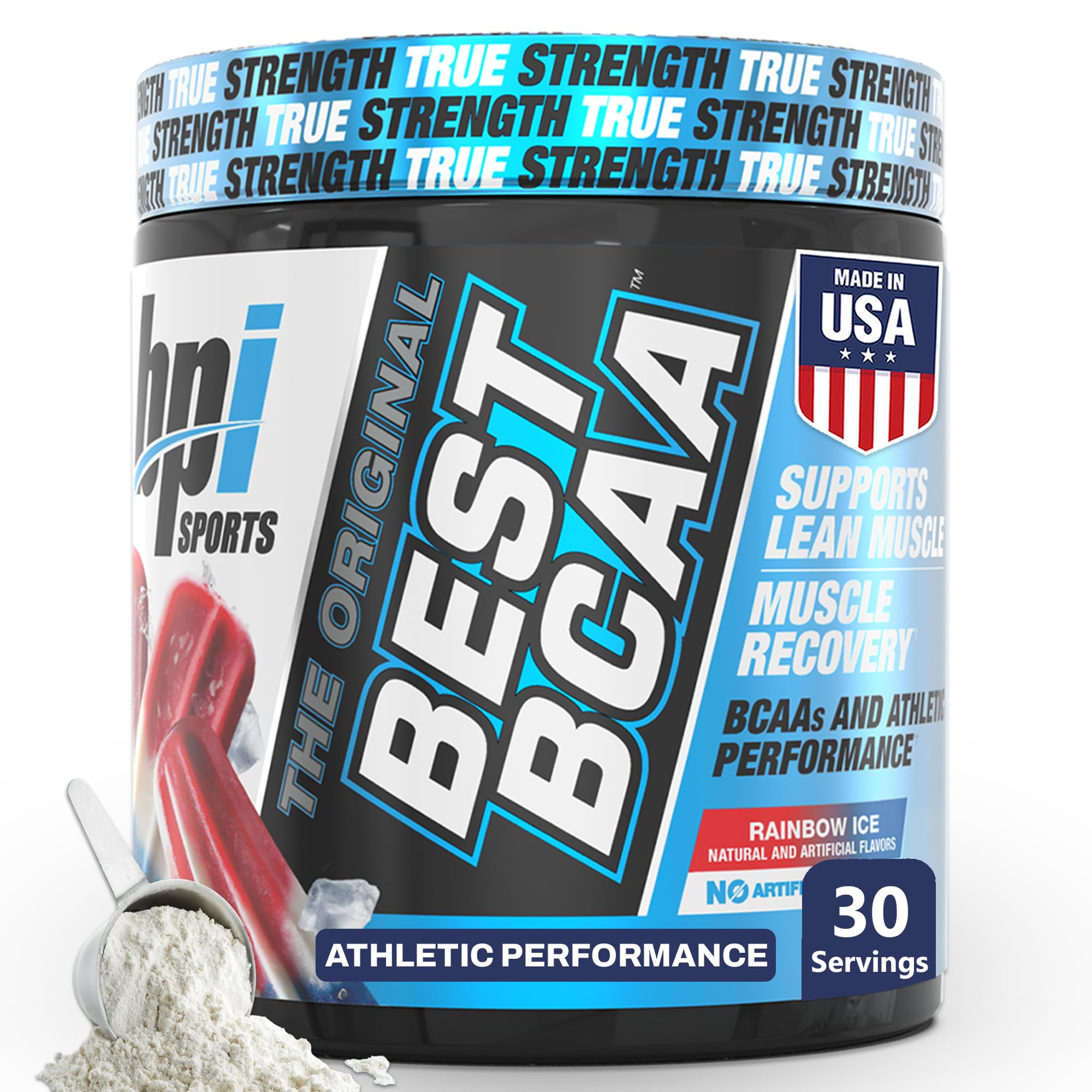 BPI Sports BCAA 300g Rainbow Ice flavour front view