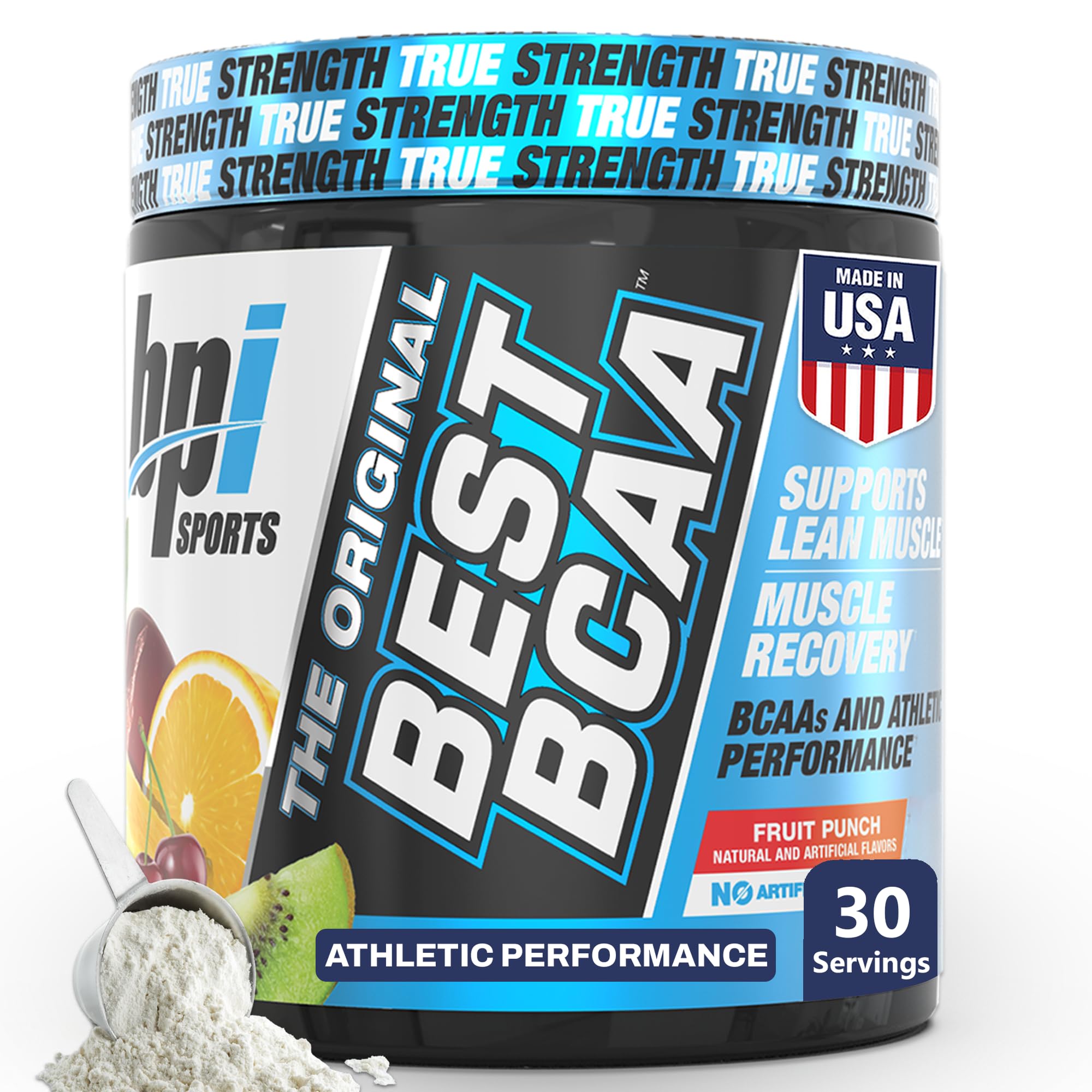 BPI Sports Best BCAA 300g Fruit Punch Powder front view