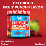 BPI Sports Best BCAA Amino Acids Powder back view with ingredient list
