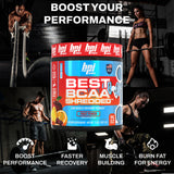 BPI Sports Best BCAA Amino Acids Powder mixed in a glass of water