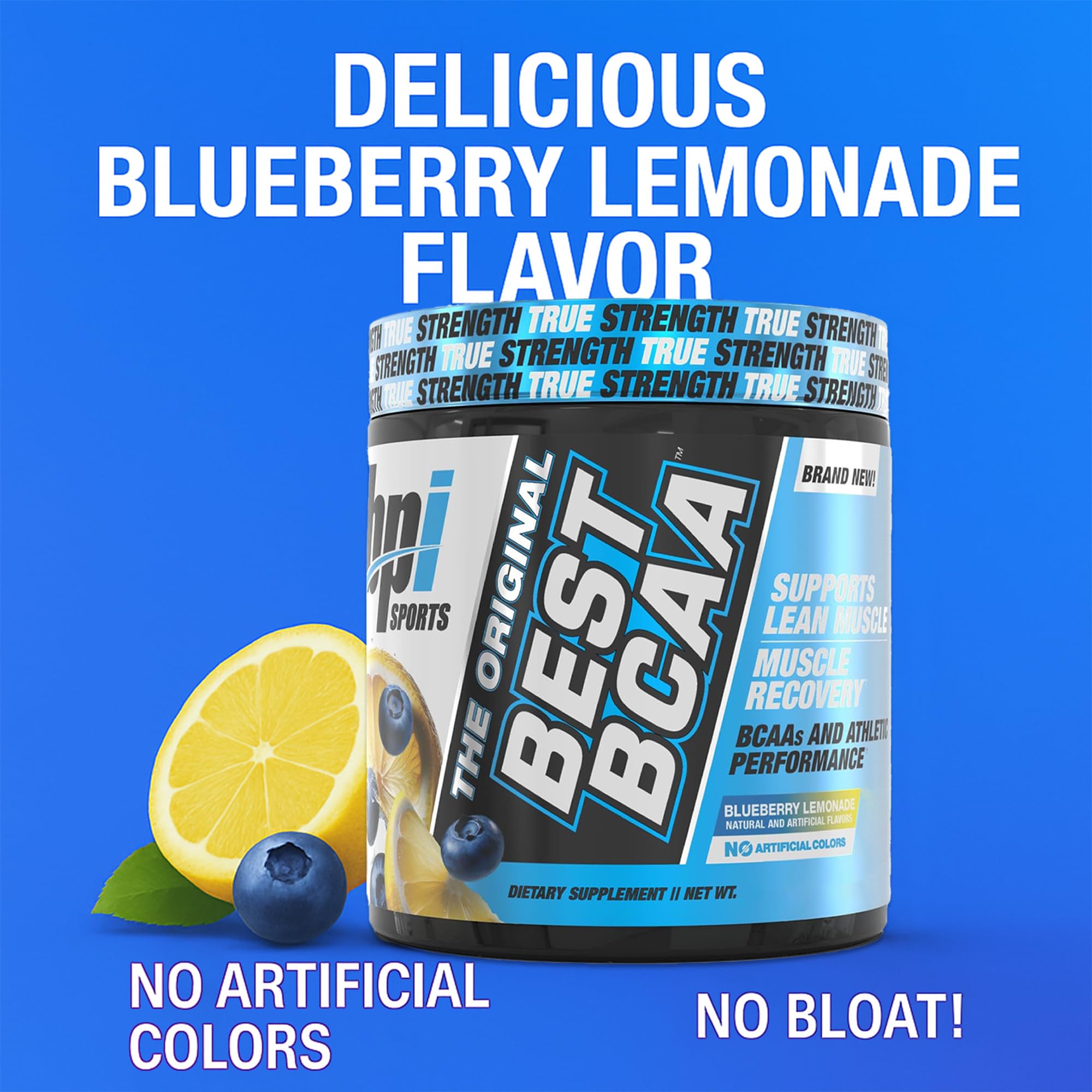 BPI Sports Best BCAA Blueberry Lemonade 363g back view